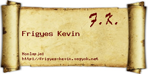 Frigyes Kevin névjegykártya